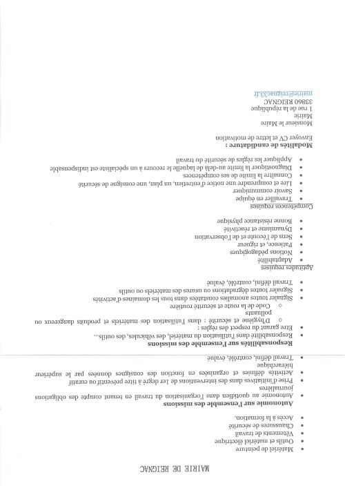 Page Verso Offre Emploi